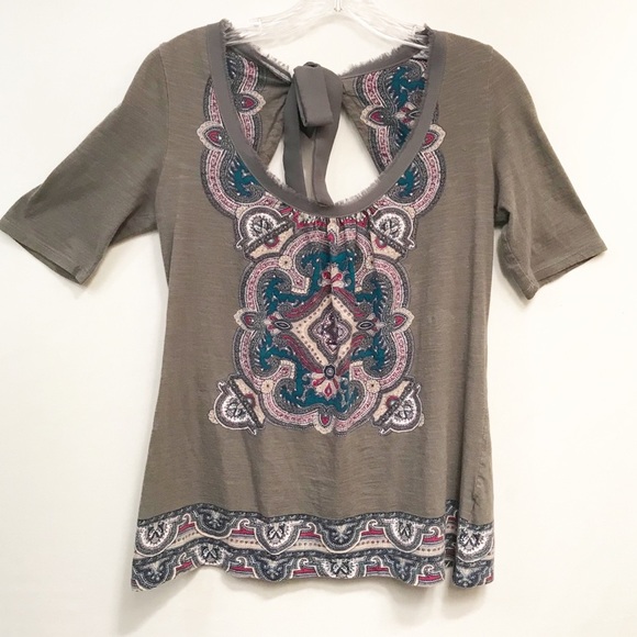 Anthropologie Tops - Akemi + Kin Women’s Tie Back Short‎ Sleeve Top XS